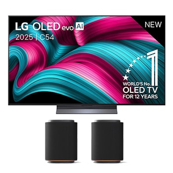 LG 77 inch LG OLED evo AI C5 4K Smart TV 2025 & LG Stereo Suite M5, OLED77C54LA.M5M5001
