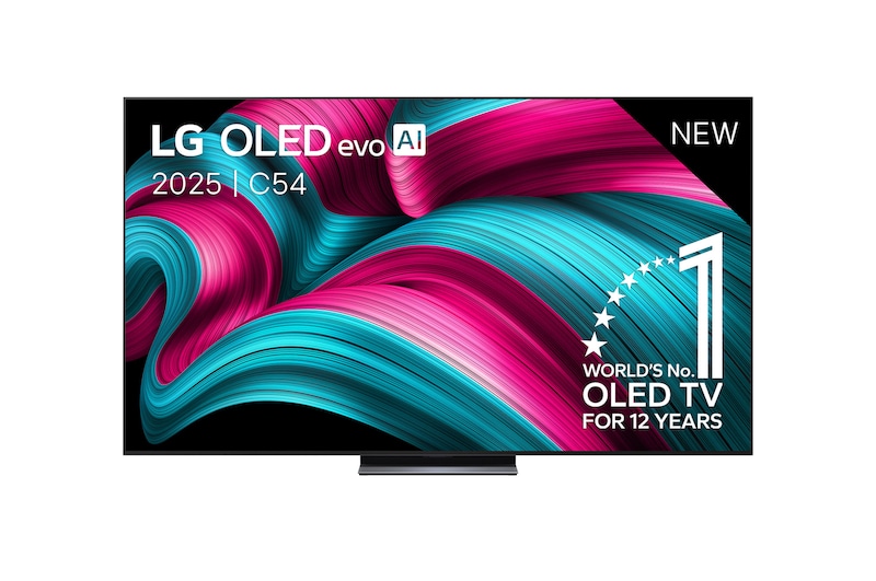 Vooraanzicht van 83 inch LG OLED evo AI C5 4K Smart TV 2025 OLED83C54LA