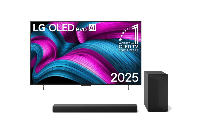 LG 42 inch LG OLED evo AI C5E 4K Smart TV 2025 & DS60T 3.1-kanaal, OLED42C5ELB.DS60T