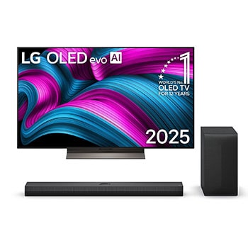 48 inch LG OLED evo AI C5 4K Smart TV 2025 & DS70TY soundbar