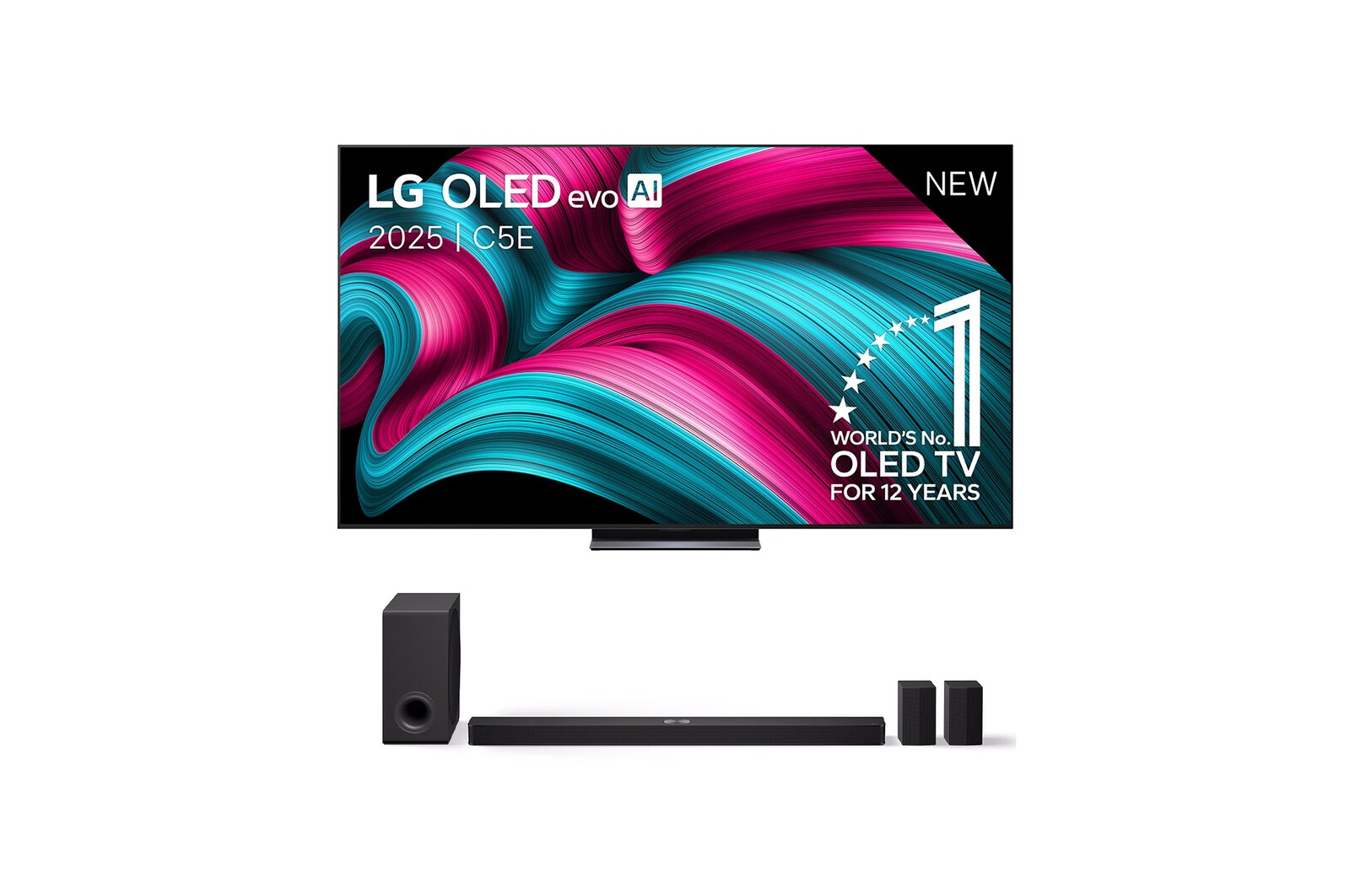 83 inch LG OLED evo AI C5 4K Smart TV 2025 & DS90TR 7.1.3-kanaals