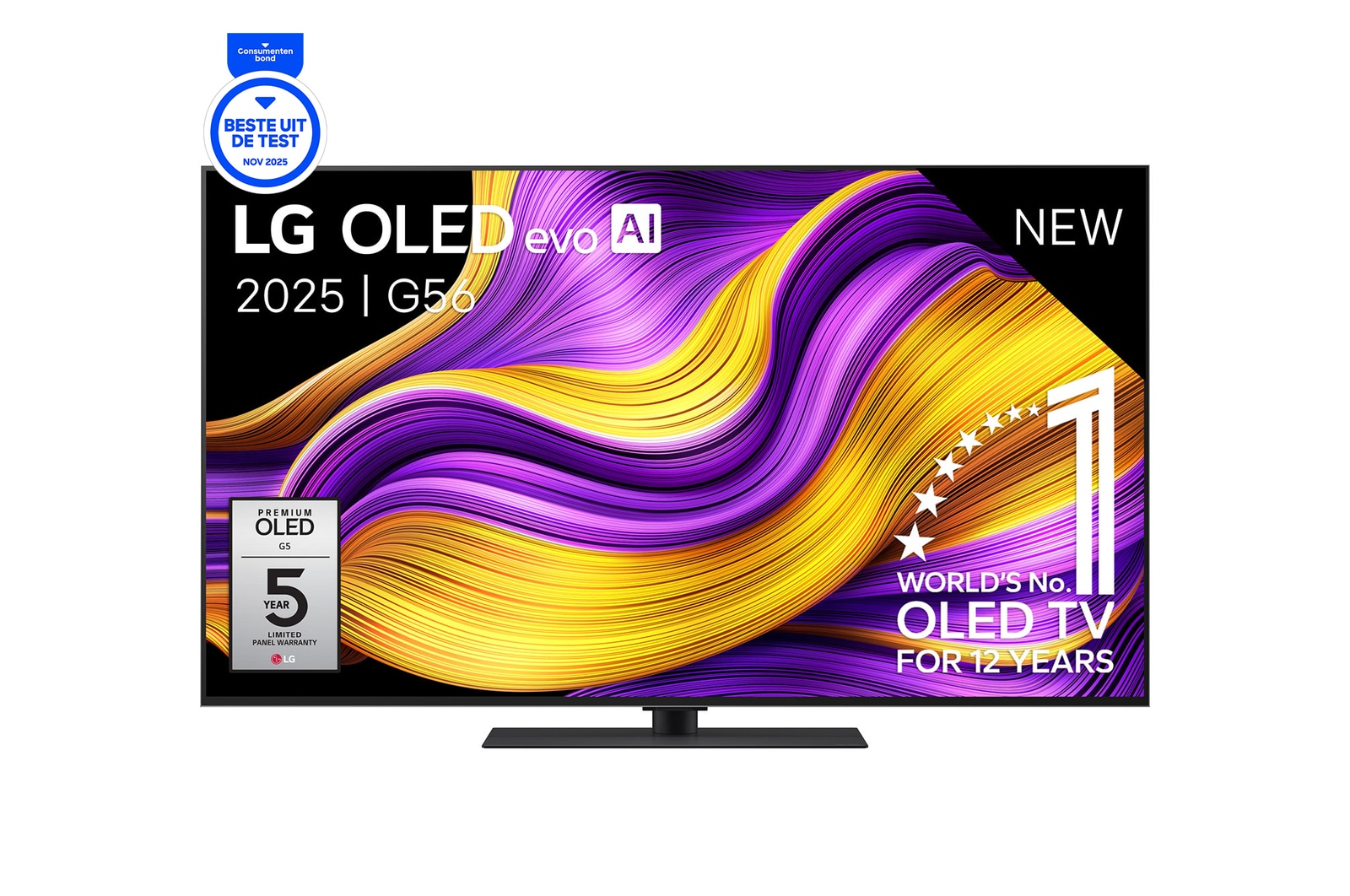 LG 55 inch LG OLED evo AI G5 4K Smart TV 2025, OLED55G56LS