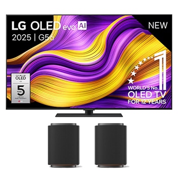 LG 55 inch LG OLED evo AI G5 4K Smart TV 2025 & LG Sound Suite M7 , OLED55G56LS.M7M7002
