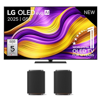 LG 65 inch LG OLED evo AI G5 4K Smart TV 2025 & LG Stereo Suite M7, OLED65G56LS.M7M7001