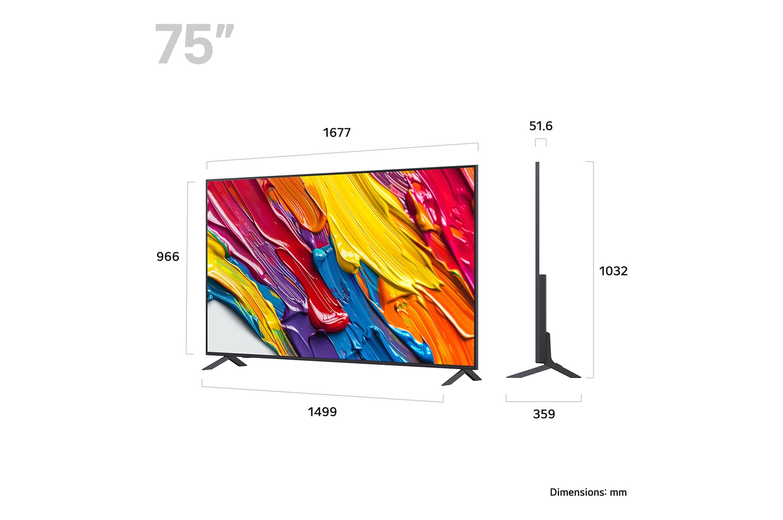 LG 75 inch LG QNED82 AI 4K Smart TV 2025, 75QNED82A6B