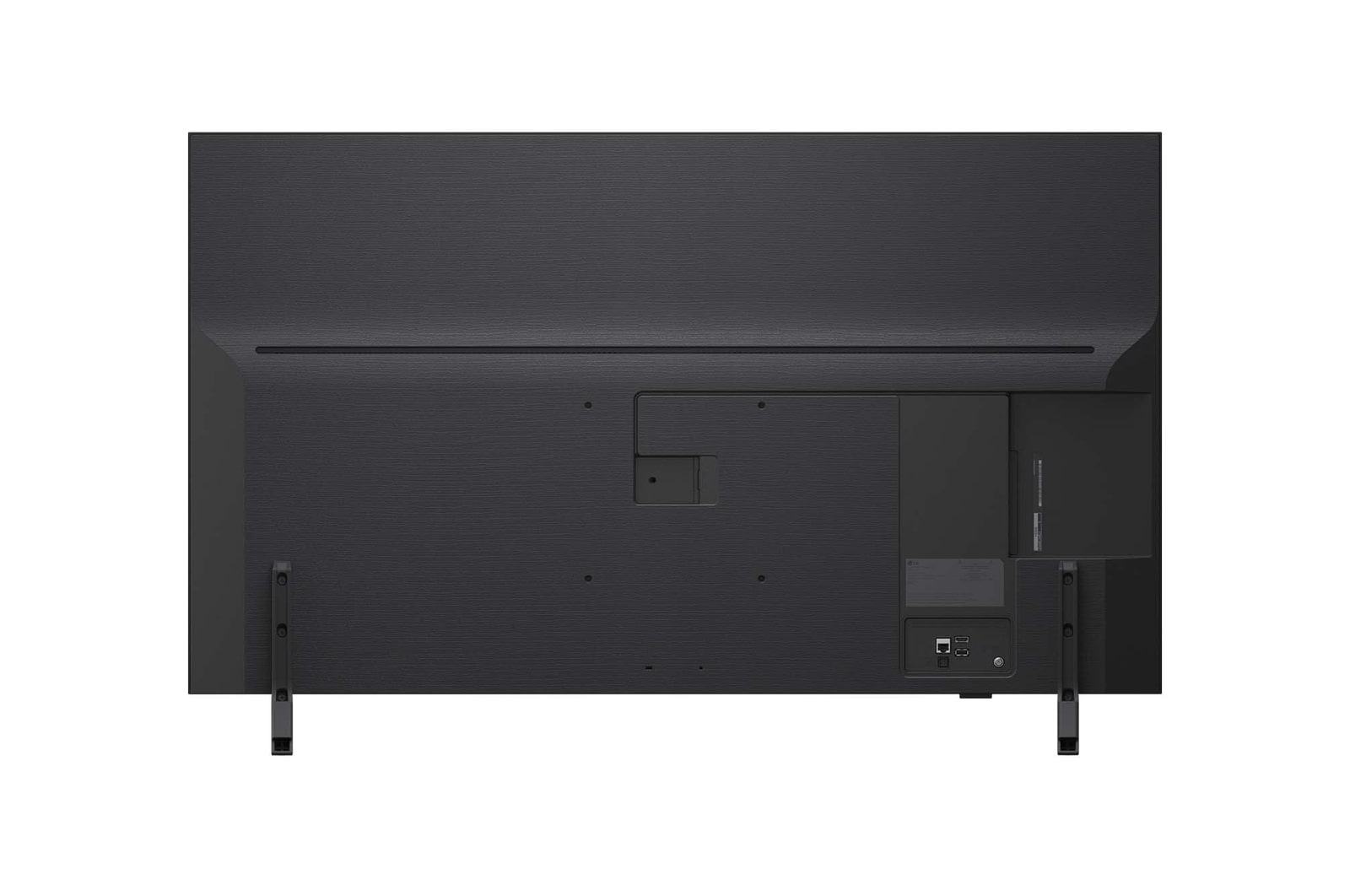 Achteraanzicht van een LG QNED84 TV