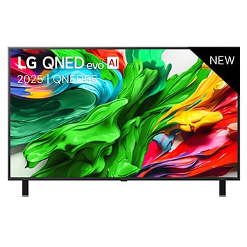 Vooraanzicht van 55 inch LG QNED evo AI QNED85 MiniLED 4K Smart TV 2025 55QNED85A6C