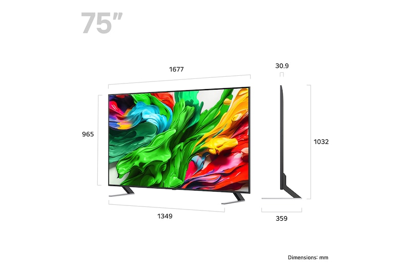 LG 75 inch LG QNED evo AI QNED85 MiniLED 4K Smart TV 2025, 75QNED85A6C