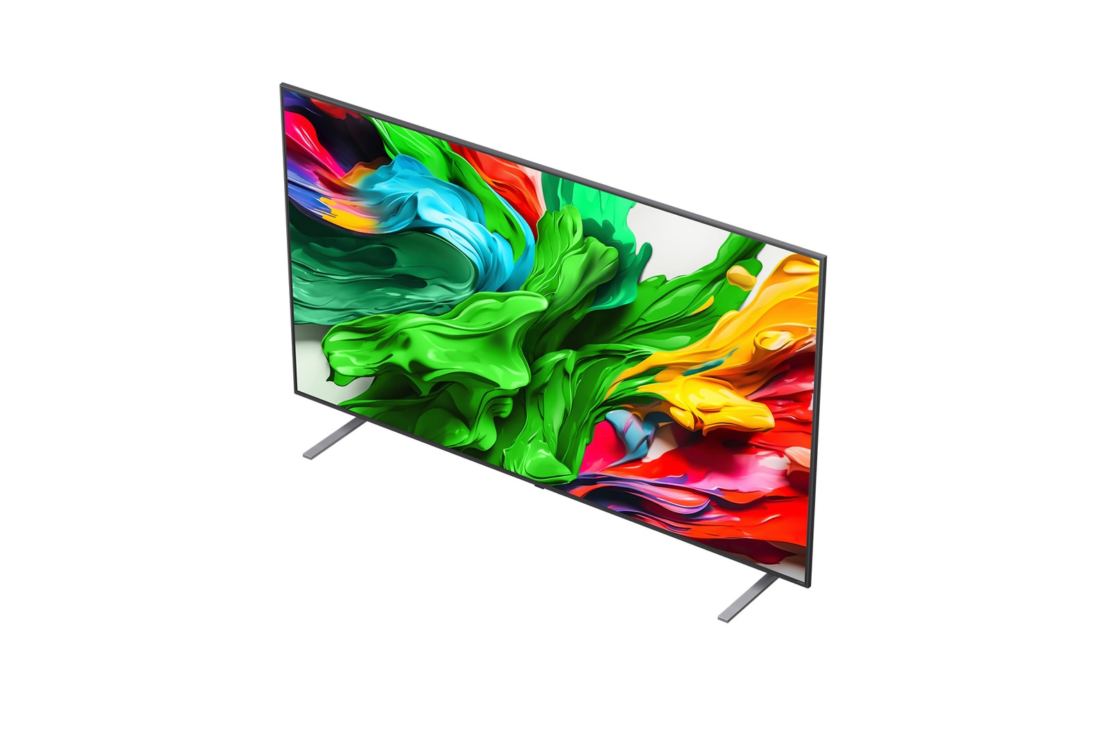 De alpha 8 AI Processor Gen2 licht oranje en roze op en er komen kleurrijke lichtstralen uit. De titel vertelt hoe de processor 4K-kwaliteit, verbluffende kleuren en helderheid levert. In de afbeelding staat ongeveer 1,7 keer grotere neurale verwerking (met Neural Processing Unit, NPU) met AI en 1,4 keer snellere werking van CPU.