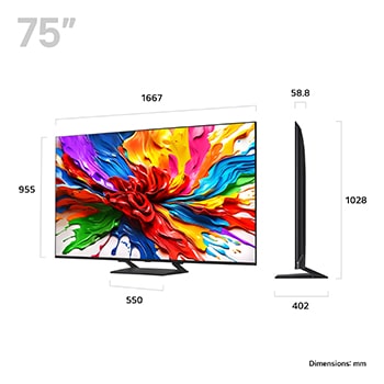 LG 75 inch LG QNED evo AI QNED93 MiniLED 4k Smart TV 2025, 75QNED93A6A