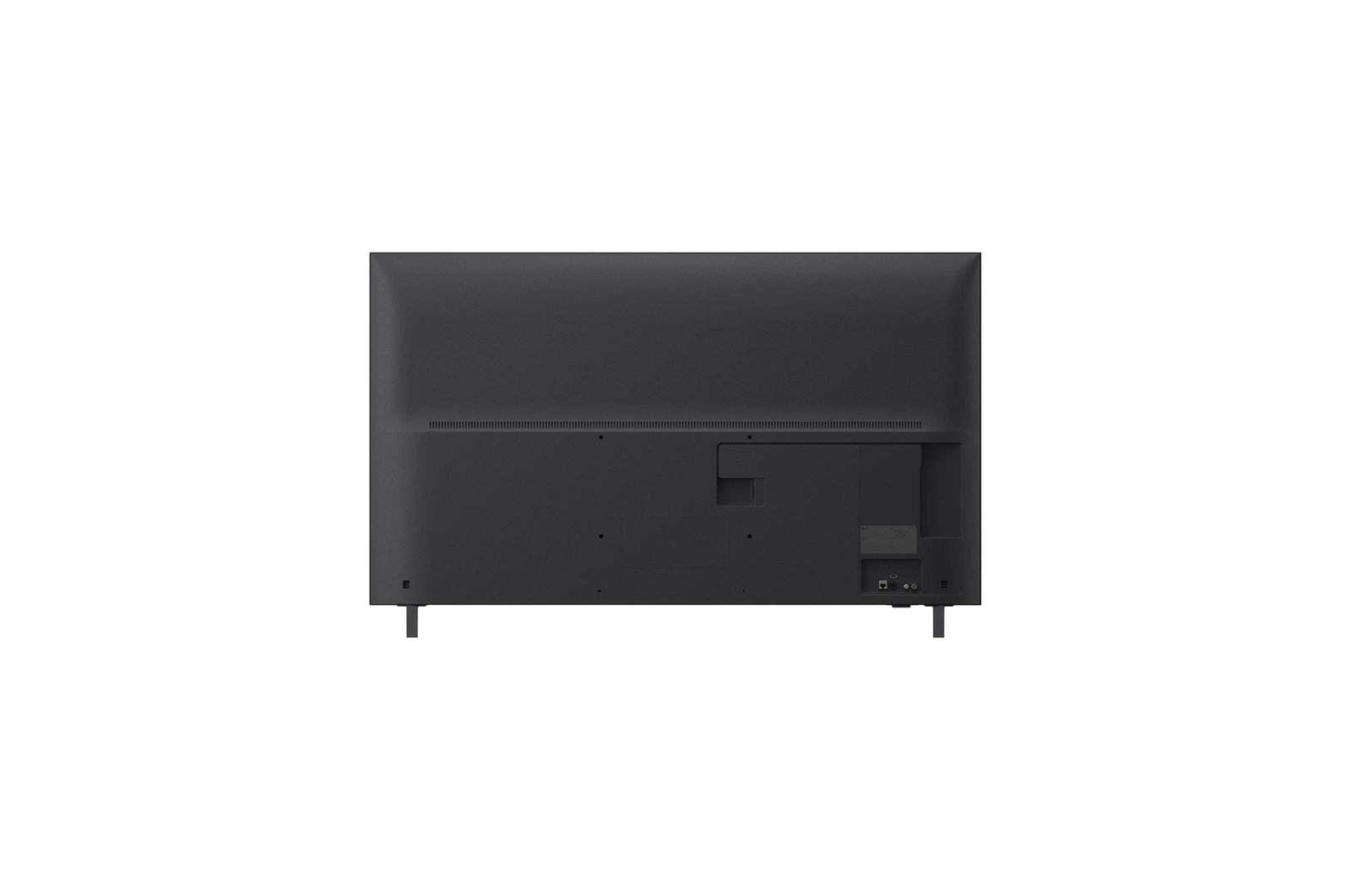 Close-up of an LG TV screen showing how AI Search works. A small chat window is open showing how the user asked for what sports games are available. AI search responded via chat and by showing thumbnails of available content. There is also a prompt to ask Microsoft Copilot.