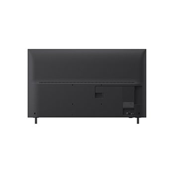 Close-up of an LG TV screen showing how AI Search works. A small chat window is open showing how the user asked for what sports games are available. AI search responded via chat and by showing thumbnails of available content. There is also a prompt to ask Microsoft Copilot.