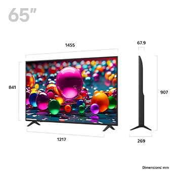 LG 65 inch LG UHD AI UA75 4k Smart TV 2025, 65UA75006LA