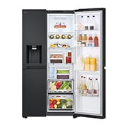 Single door open with food