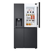 top left door open with food stored