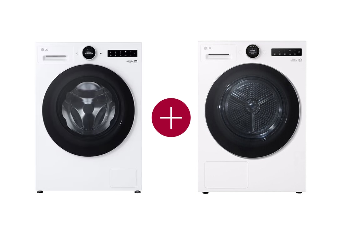 LG 9kg Wasmachine F4WX859Y + 9kg Warmtepompdroger RT90X8, F4WX859Y.RT90X8