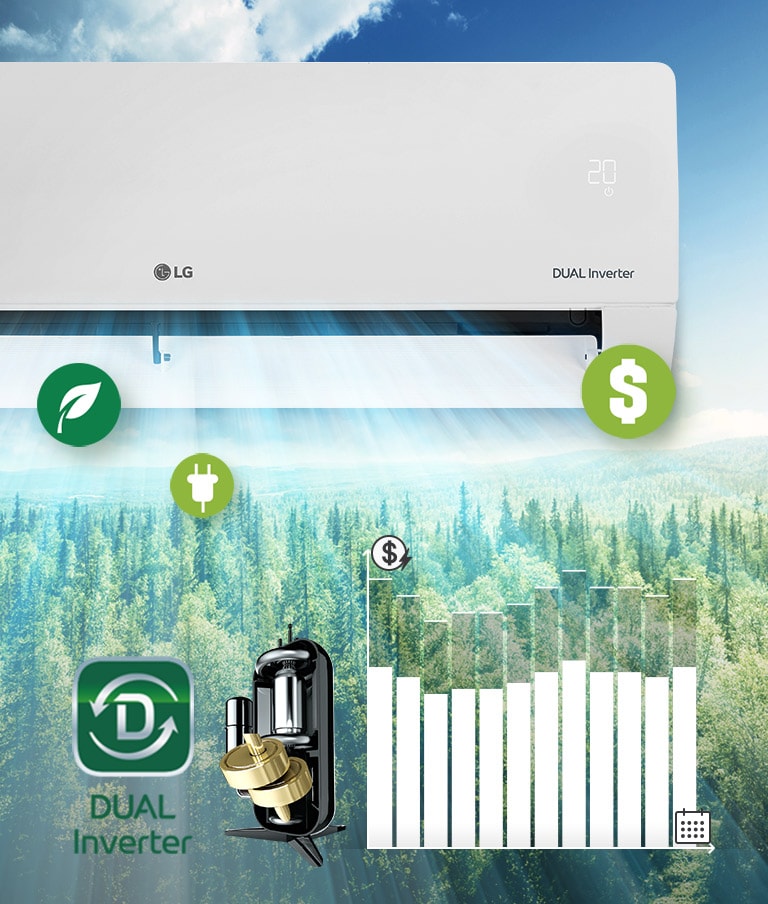 Feature card van 6.6kW, DUALCOOL Standaard Plus, airconditioning met simpel, strak design en verborgen display PC24ST.NSK