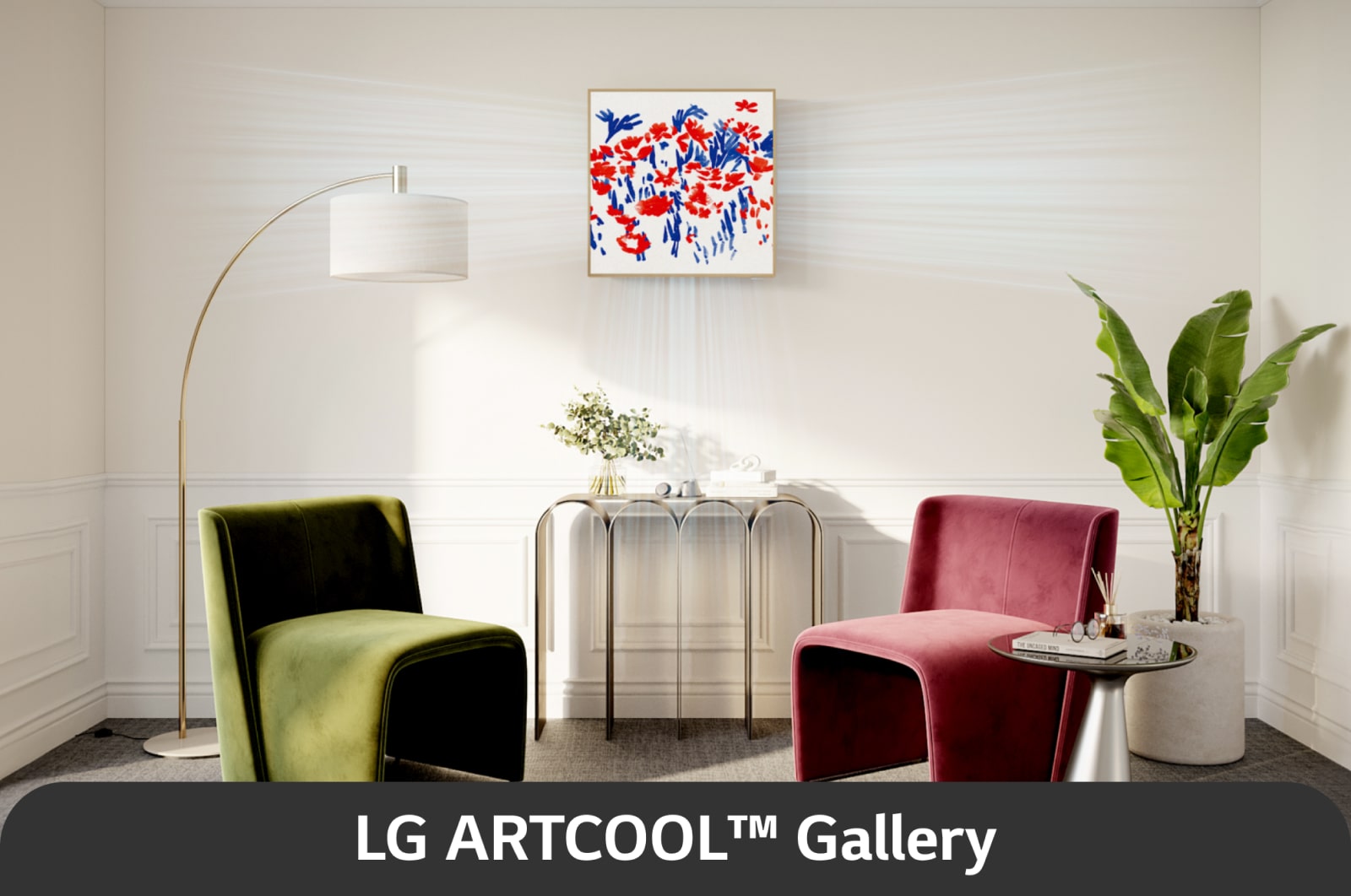 LG ARTCOOL Gallery Special, 2.5kW, personaliseerbare airconditioner met frameconstructie, luchtfiltratie en verwarming, A09GA1