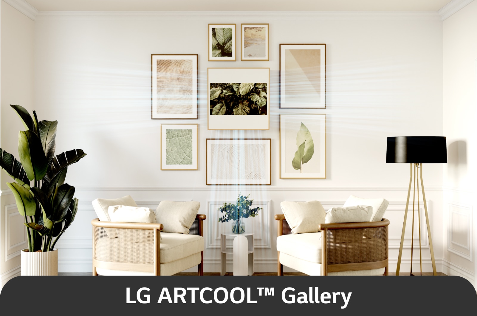 LG ARTCOOL Gallery Premium,  2.5kW, Personaliseerbare airconditioner met LCD frameconstructie, luchtfiltratie en verwarming, A09GA2