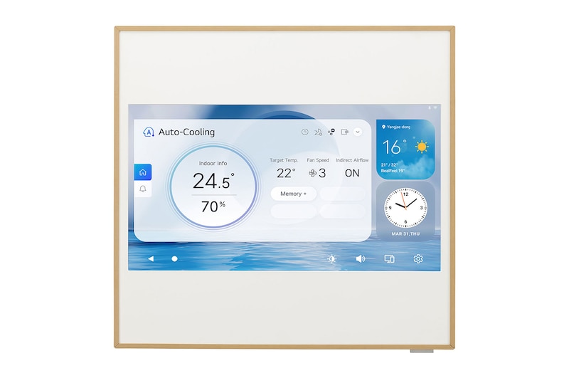 LG 3.5kW, ARTCOOL Gallery Premium, Dual Inverter HeatPump, Personaliseerbare airconditioner met LCD frame, luchtfiltratie en verwarming, A12GA2