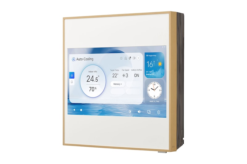 LG 3.5kW, ARTCOOL Gallery Premium, Dual Inverter HeatPump, Personaliseerbare airconditioner met LCD frame, luchtfiltratie en verwarming, A12GA2