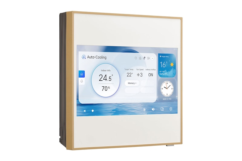 LG 3.5kW, ARTCOOL Gallery Premium, Dual Inverter HeatPump, Personaliseerbare airconditioner met LCD frame, luchtfiltratie en verwarming, A12GA2