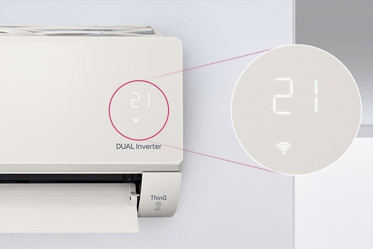 Feature card van 2.5kW, ARTCOOL Beige, airconditioning met stijlvol beige design, DUAL Inverter en Uvnano™ AB09BK.NSJ