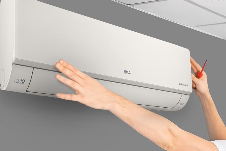 Feature card van 2.5kW, ARTCOOL Beige, airconditioning met stijlvol beige design, DUAL Inverter en Uvnano™ AB09BK.NSJ