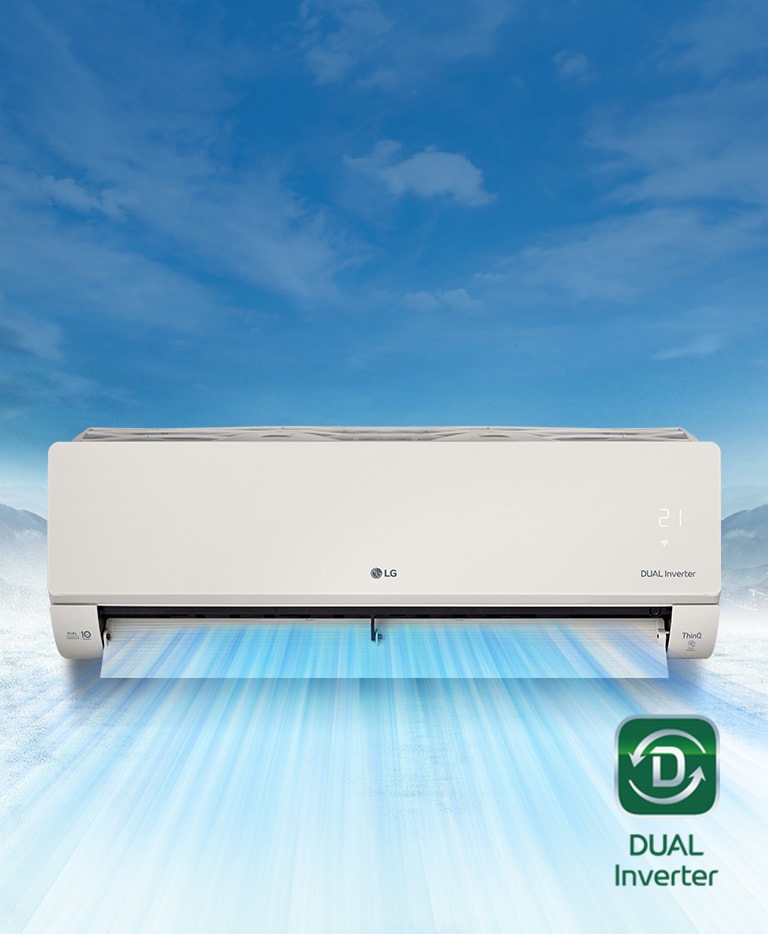 Feature card van 2.5kW, ARTCOOL Beige, airconditioning met stijlvol beige design, DUAL Inverter en Uvnano™ AB09BK.NSJ