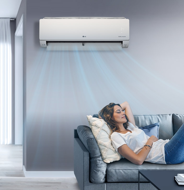 Feature card van 2.5kW, ARTCOOL Beige, airconditioning met stijlvol beige design, DUAL Inverter en Uvnano™ AB09BK.NSJ