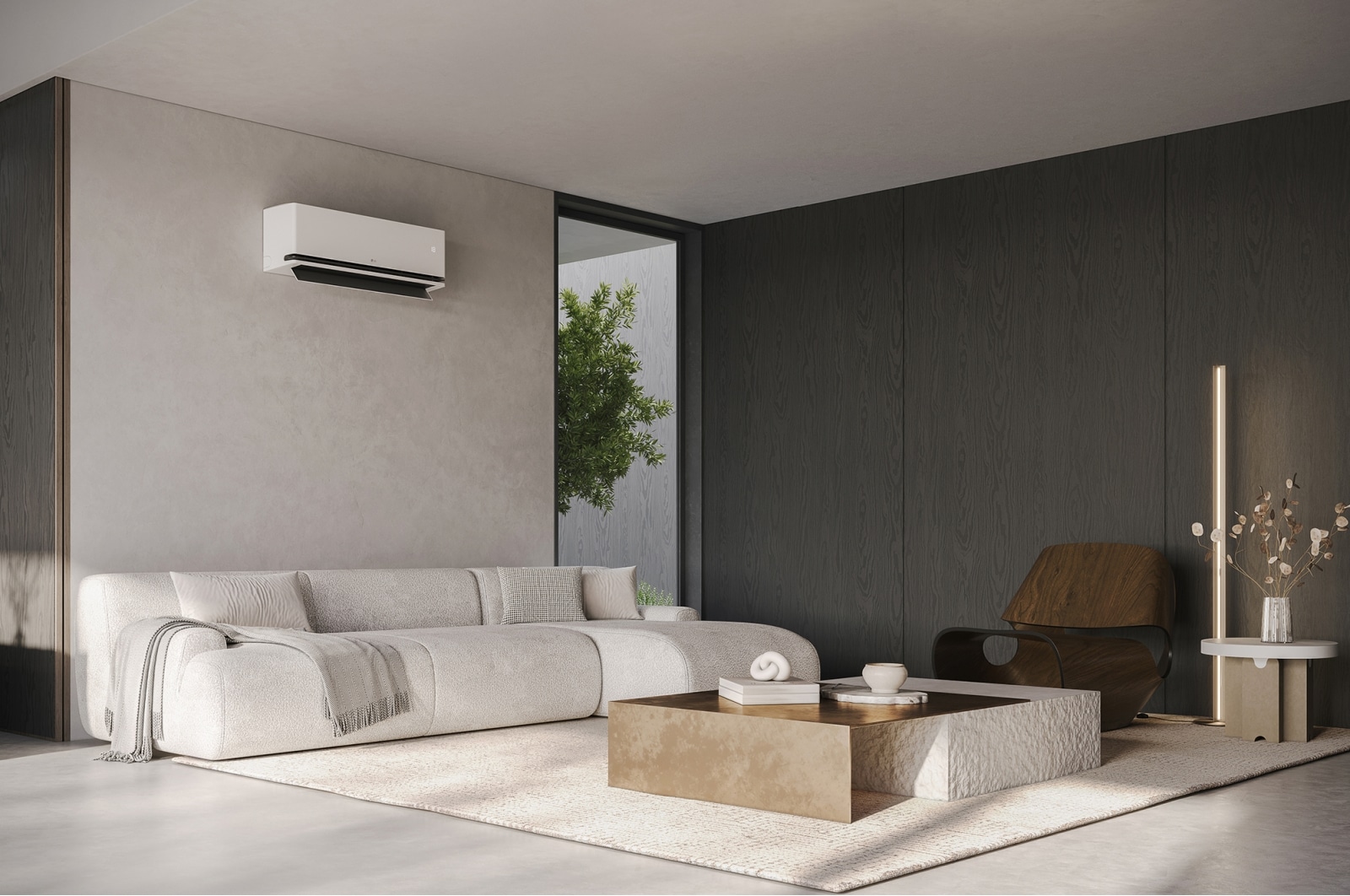 LG DUALCOOL Deluxe, 3.5kW, stijlvol design en comfortabele luchtstroom, H12S1D