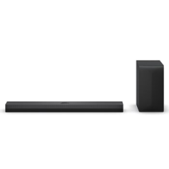 Vooraanzicht van LG Soundbar DS70TY en subwoofer