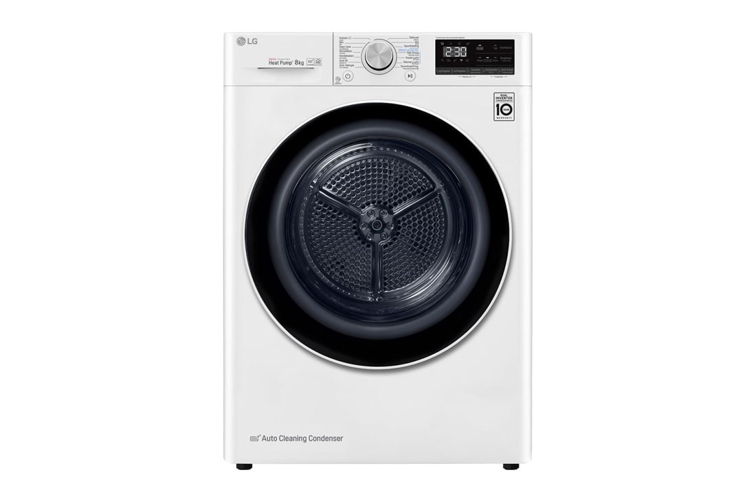 LG 8kg Droger RH80V9AV4N Wit | A+++ Energieklasse | DUAL Inverter Heat Pump™ | Allergy Care™ | LG NL, RH80V9AV4N