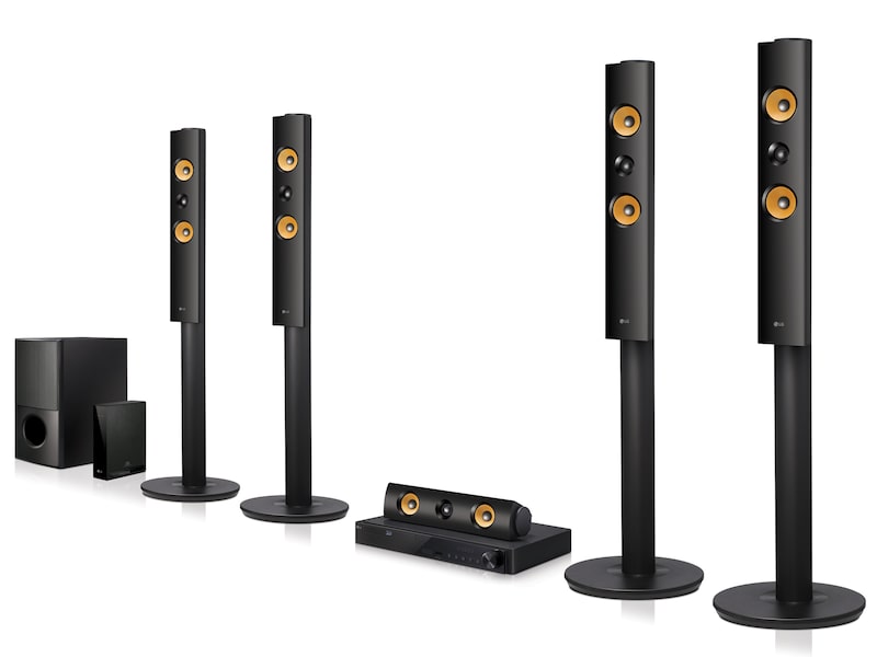 LG 5.1Ch Cinema 3D Beeld én geluid | Aramid fiber speakers | LG Smart TV | Premium content & LG Apps | Wi-Fi Direct™ | Draadloos audio streaming via Bluetooth™, LHB755W