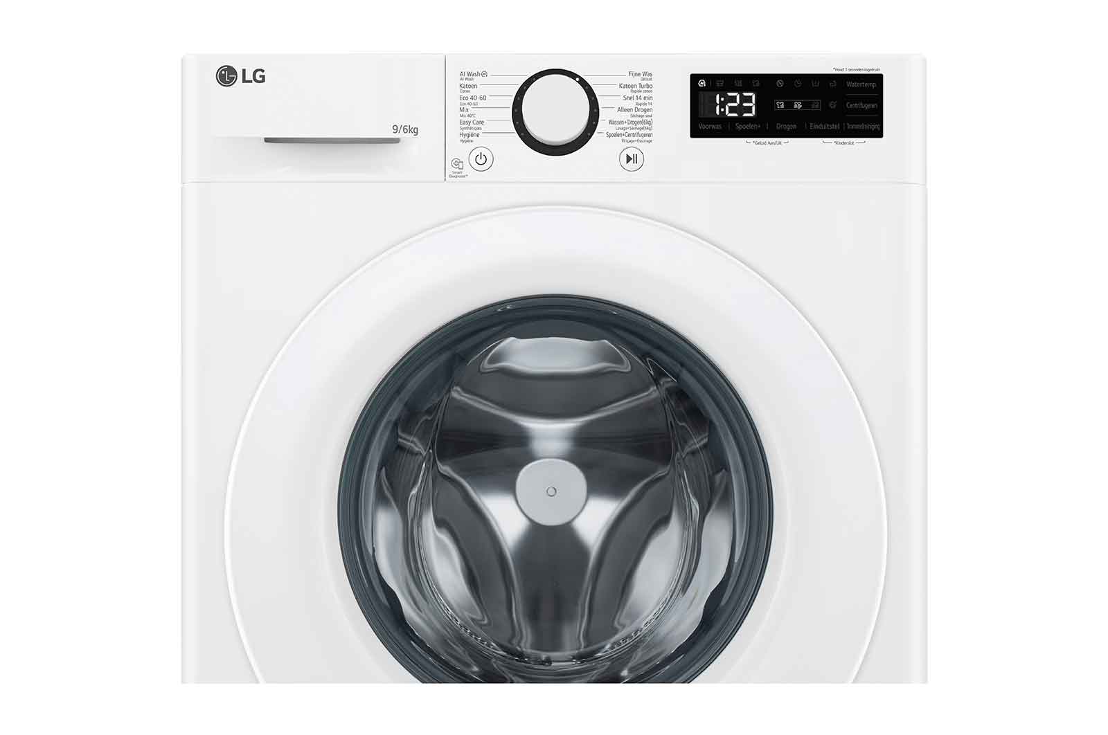 LG 9kg/6kg Wasdroogcombinatie Wit | AI DD™ | TurboWash™ | ThinQ™, F4DR3096N3W