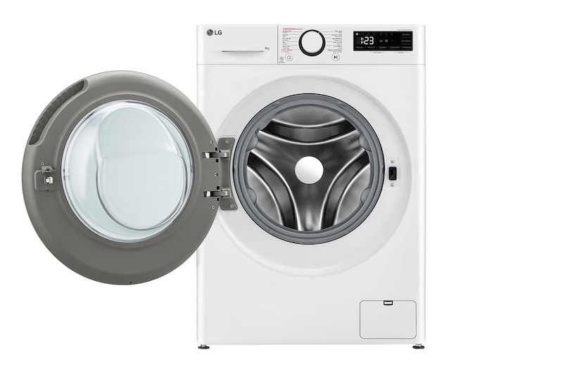 LG Slimme AI DD™ motor herkent je kleding | TurboWash™ 39 - Perfect schoon in 39 minuten | A-10% | 9 kg | Hygiënisch wassen met stoom, F4WR5009S1W
