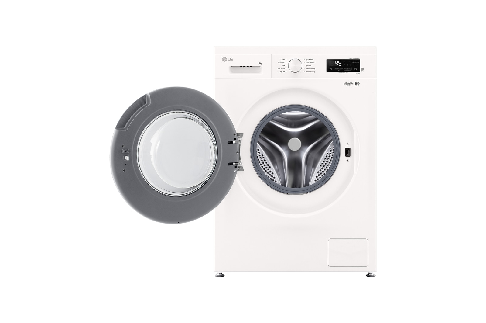 LG 8kg Wasmachine Wit | Inverter Direct Drive™ | Spa Steam™ | A, F4X1008NWH