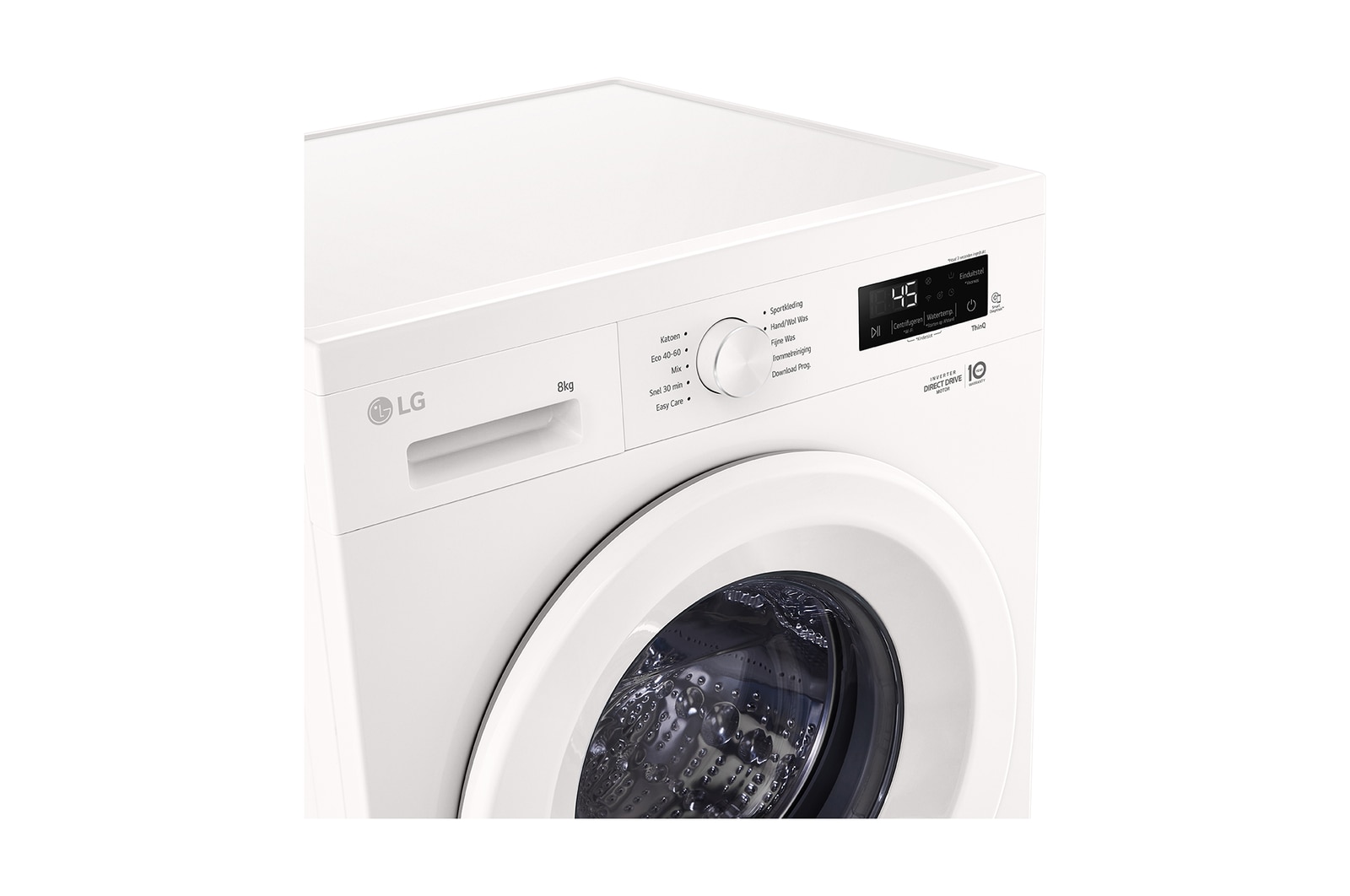 LG 8kg Wasmachine Wit | Inverter Direct Drive™ | Spa Steam™ | A, F4X1008NWH