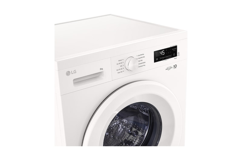 LG 8kg Wasmachine Wit | Inverter Direct Drive™ | Spa Steam™ | A, F4X1008NWH