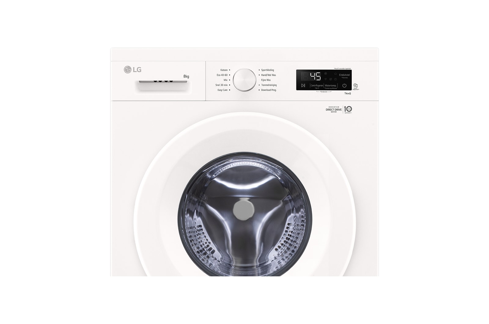LG 8kg Wasmachine Wit | Inverter Direct Drive™ | Spa Steam™ | A, F4X1008NWH