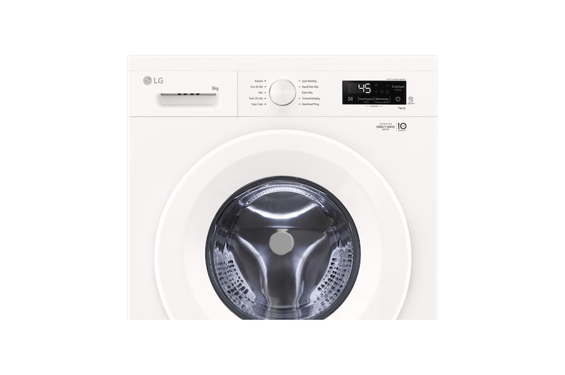 LG 8kg Wasmachine Wit | Inverter Direct Drive™ | Spa Steam™ | A, F4X1008NWH