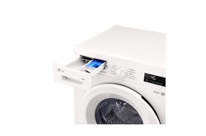 LG 8kg Wasmachine Wit | Inverter Direct Drive™ | Spa Steam™ | A, F4X1008NWH