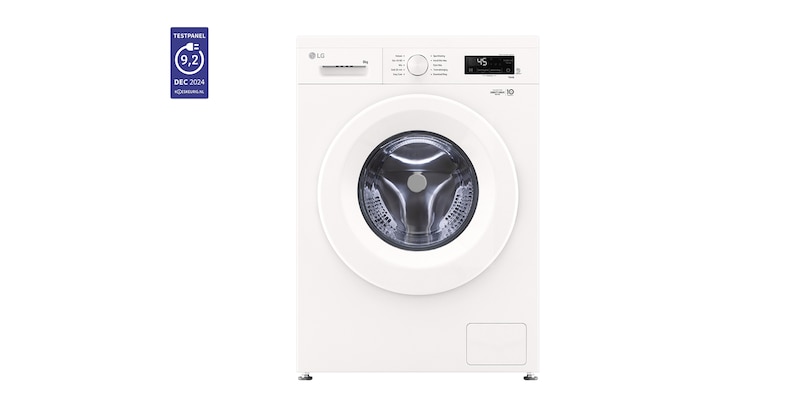Voorkant van 8kg Wasmachine Wit | Inverter Direct Drive™ | Spa Steam™ | A - F4X1008NWH