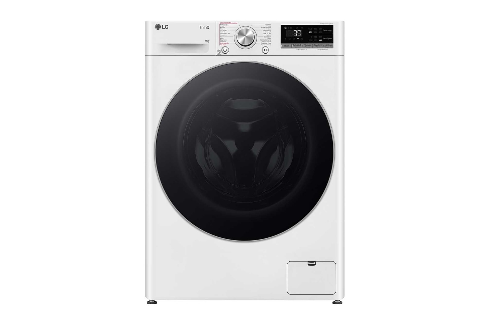 LG 9kg Wasmachine - Wit. TurboWash™360˚ | AI DD™ | Steam™, GC3R709S1