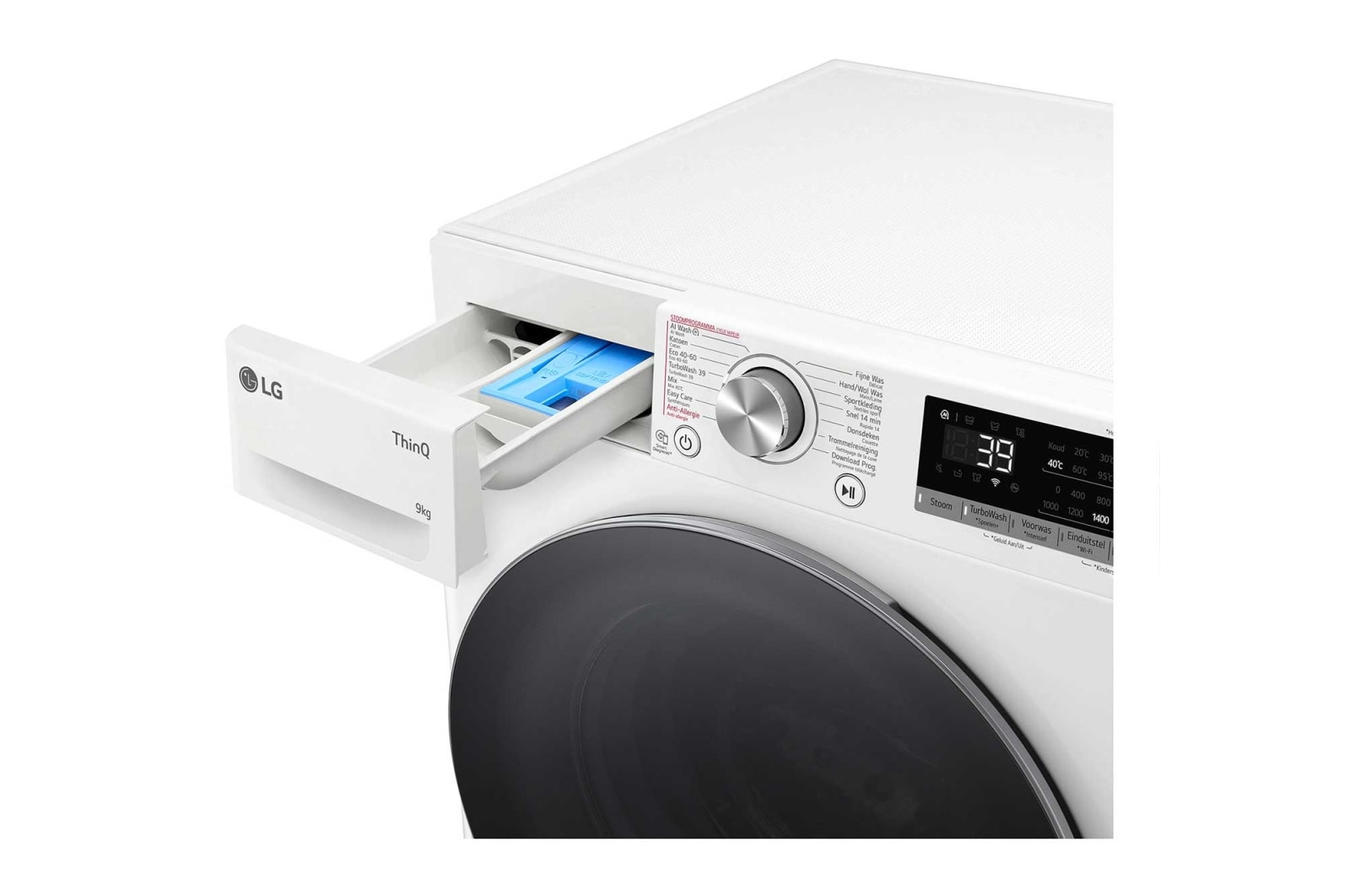 LG 9kg Wasmachine - Wit. TurboWash™360˚ | AI DD™ | Steam™, GC3R709S1