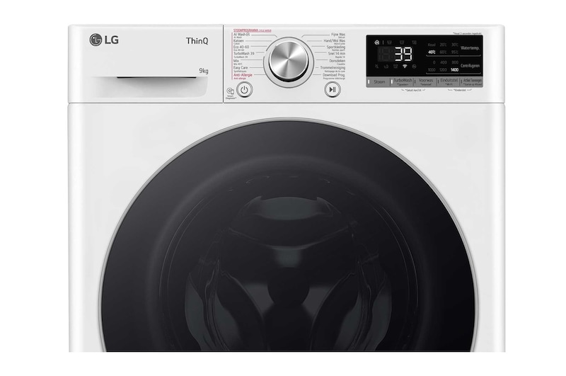 LG 9kg Wasmachine Wit | TurboWash™ | AI DD™ | Steam™, GC3R709S1