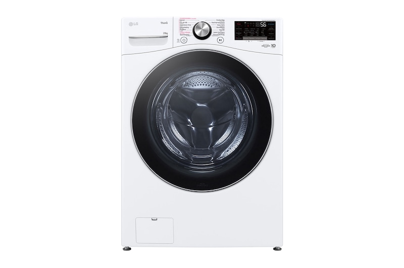 Voorkant van 20kg Wasmachine Wit | Inverter Direct Drive™ | Spa Steam™ | TurboWash™ - LC0R2N2