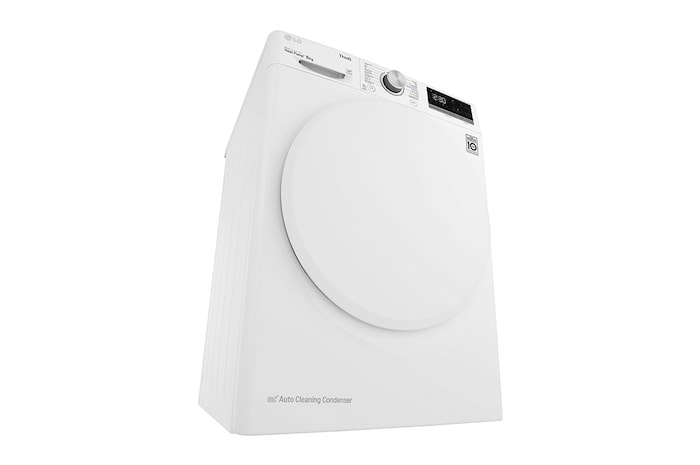 LG 8kg DUAL Inverter Warmtepomp Droger Wit | Eco Hybrid™ | Allergy Care™ |Auto Cleaning Condenser, RH80V5AV0N