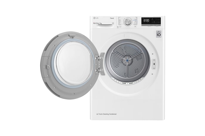 LG 9kg Warmtepomp droger Wit | Zelfreinigende condensor | Eco Hybrid™ | Allergy Care | LG NL, RH90V5AV6N