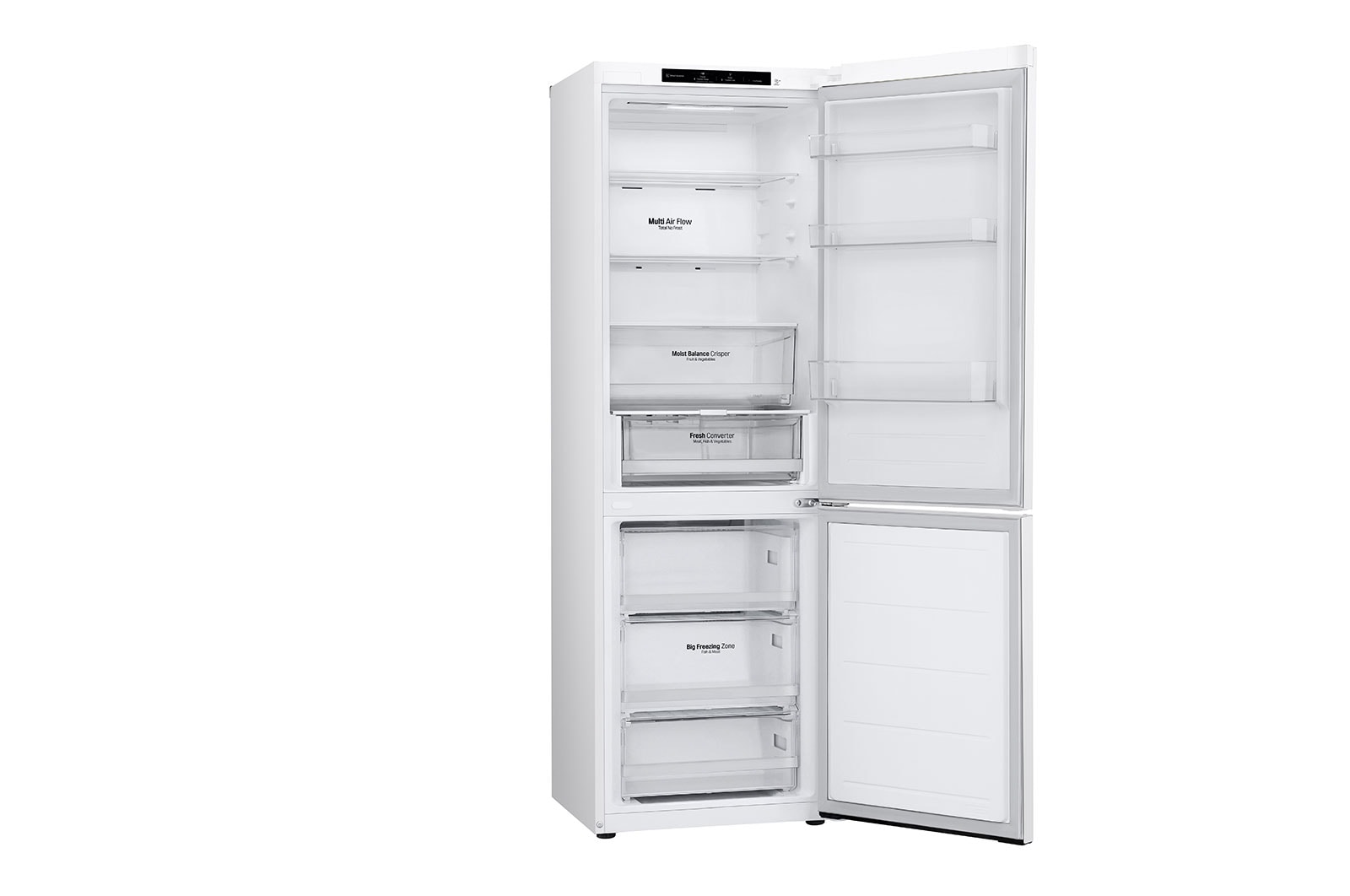 LG 344L Koel-vries combinatie GBV3100CSW Wit | DoorCooling+™ | FRESHConverter™ | Moist Balance Crisper™ | LG NL, GBV3100CSW